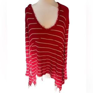 Free People Striped Waffle Knit Thermal - Medium